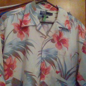 Hawaiin Patterned Vintage Shirt - Men's XXL